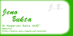 jeno bukta business card